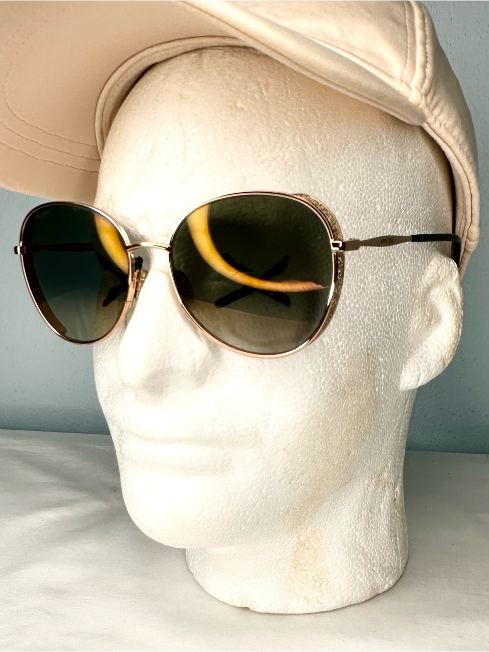 Jimmy Choo Oval Feline Stardust Rose Gold with Gradient Lenses Sunglasses